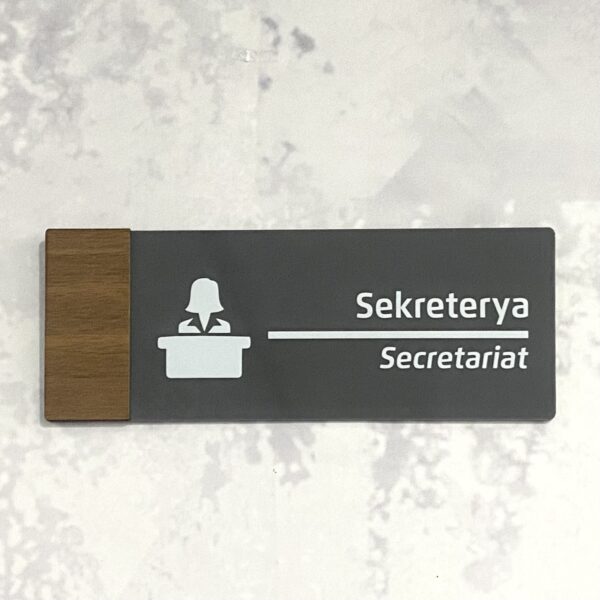 Sekreterya Kapi Isimligi - Kapı İsimliği
